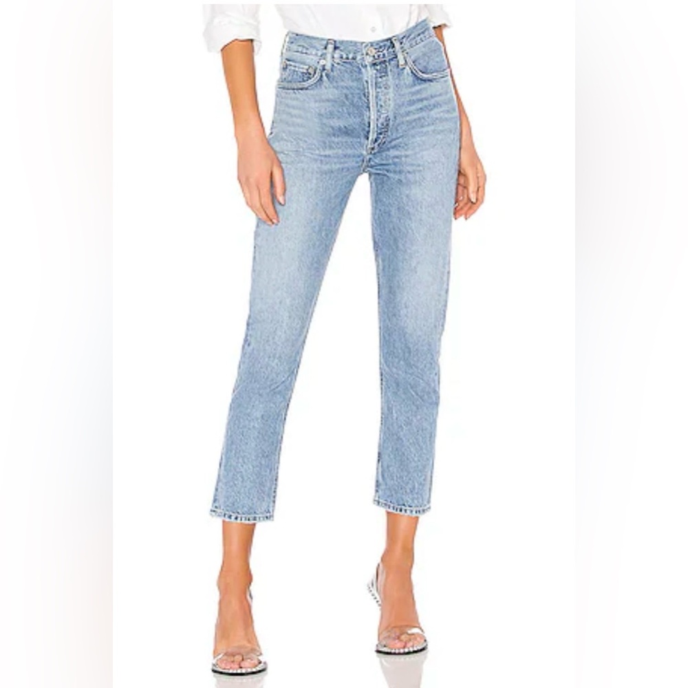 Agolde Riley High Rise Straight Crop Jeans - Picture 15 of 15